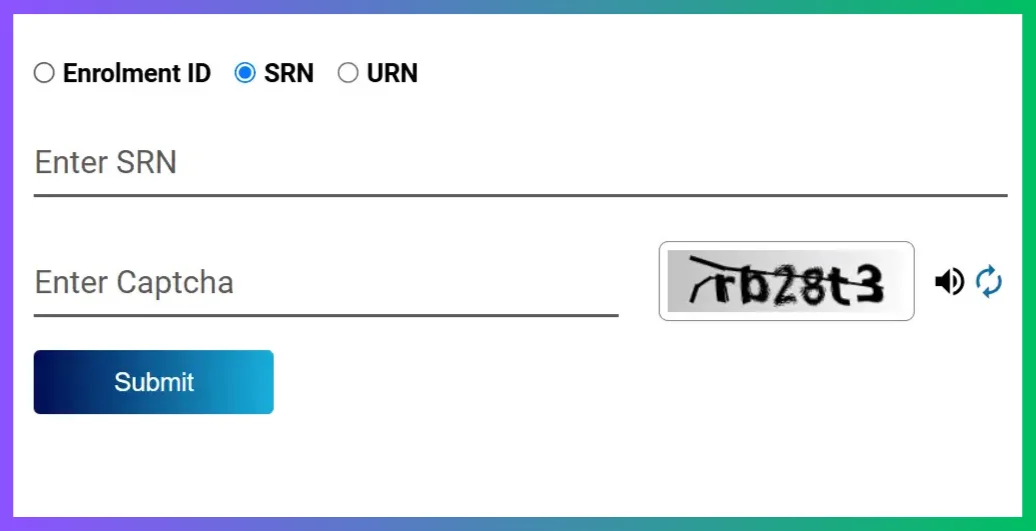 Aadhaar card status check by SRN Number