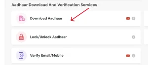 Aadhar Card Download Umang