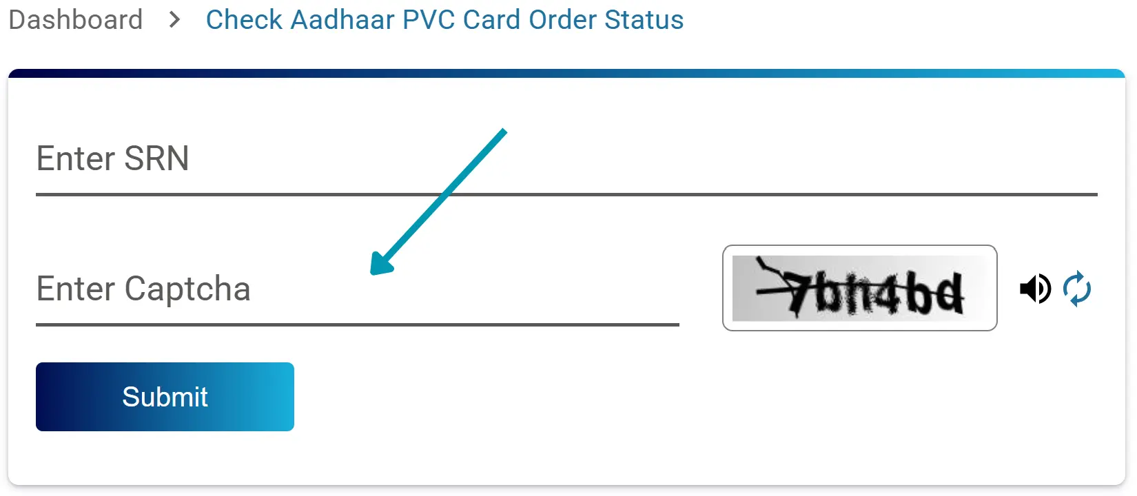 Aadhar PVC Order status check