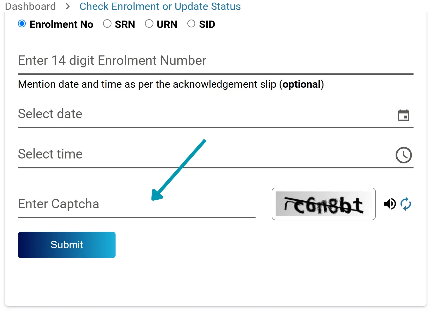 Aadhar card status