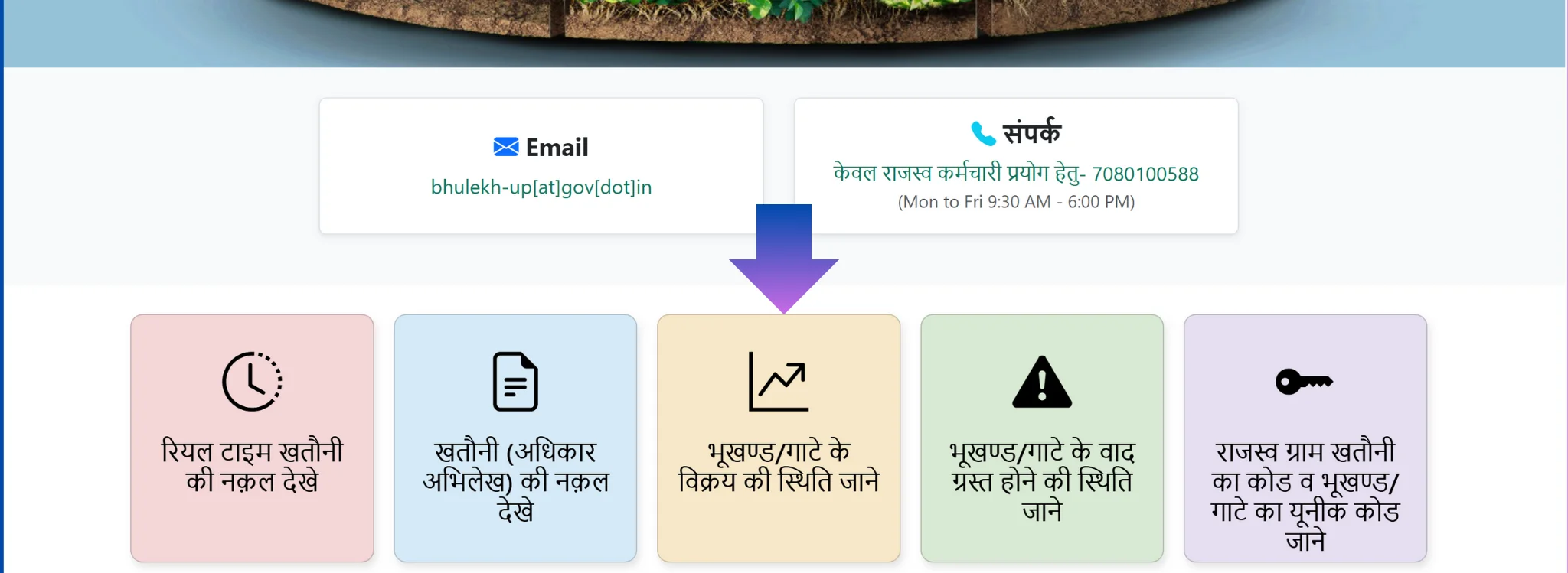 भूखण्ड/गाटे के विक्रय की स्थिति कैसे जाने