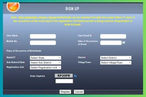 Birth Certificate registration