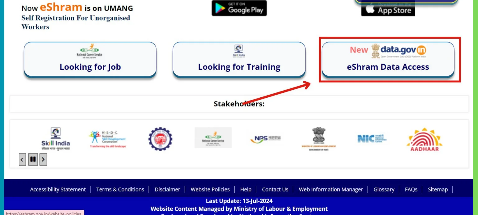 E Shram Card List Check online