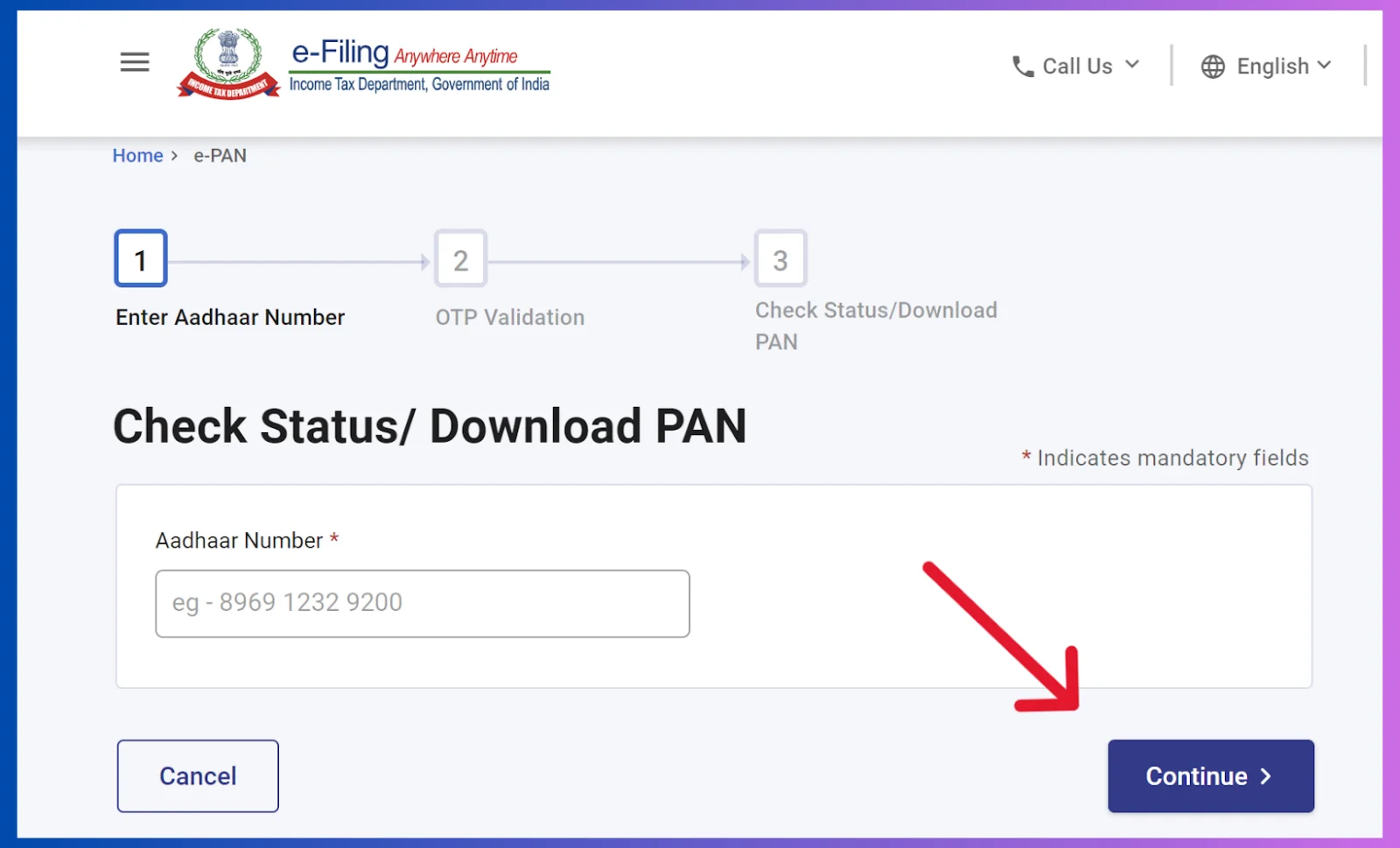 e PAN Card Download e-Filing Portal