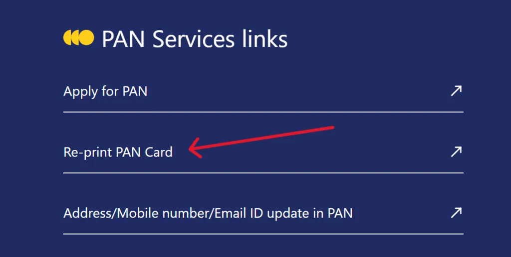 PAN Card Reprint