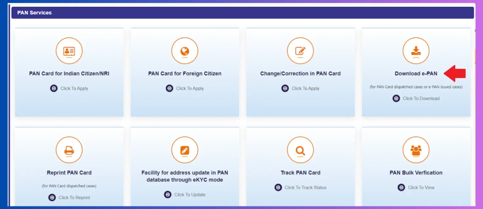 PAN Card Download UTIITSL Portal