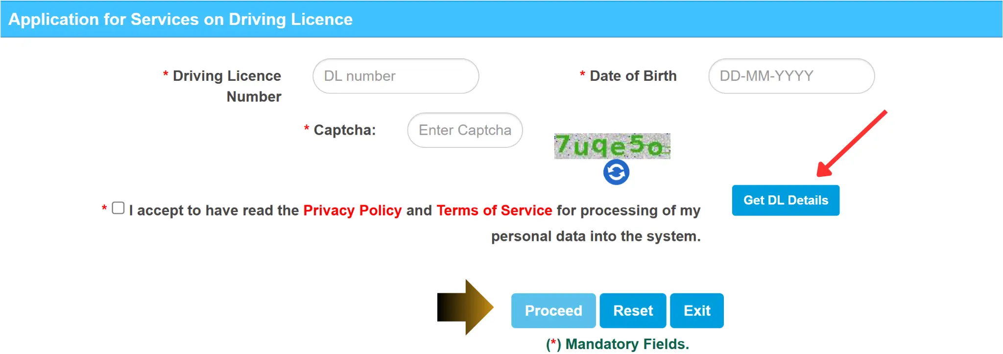 Duplicate Driving Licence online
