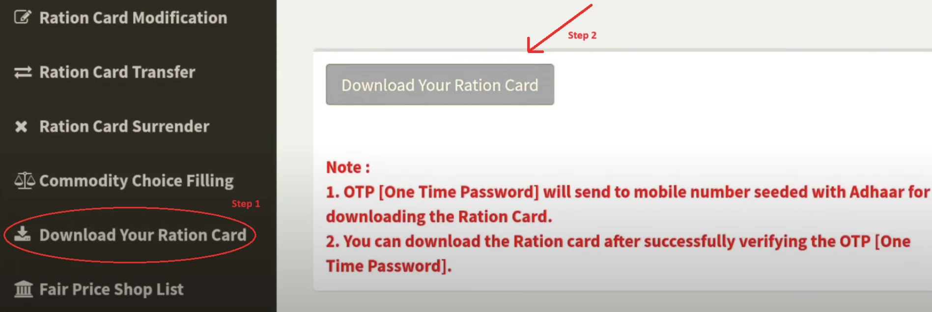 Maharashtra Ration Card download